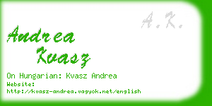 andrea kvasz business card